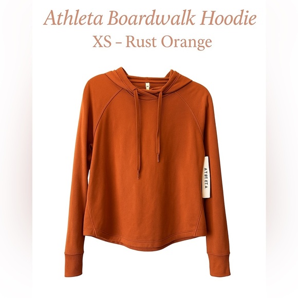 Athleta Boardwalk Hoodie | XS | Breaker High H Caog | Rust Orange - Picture 1 of 9